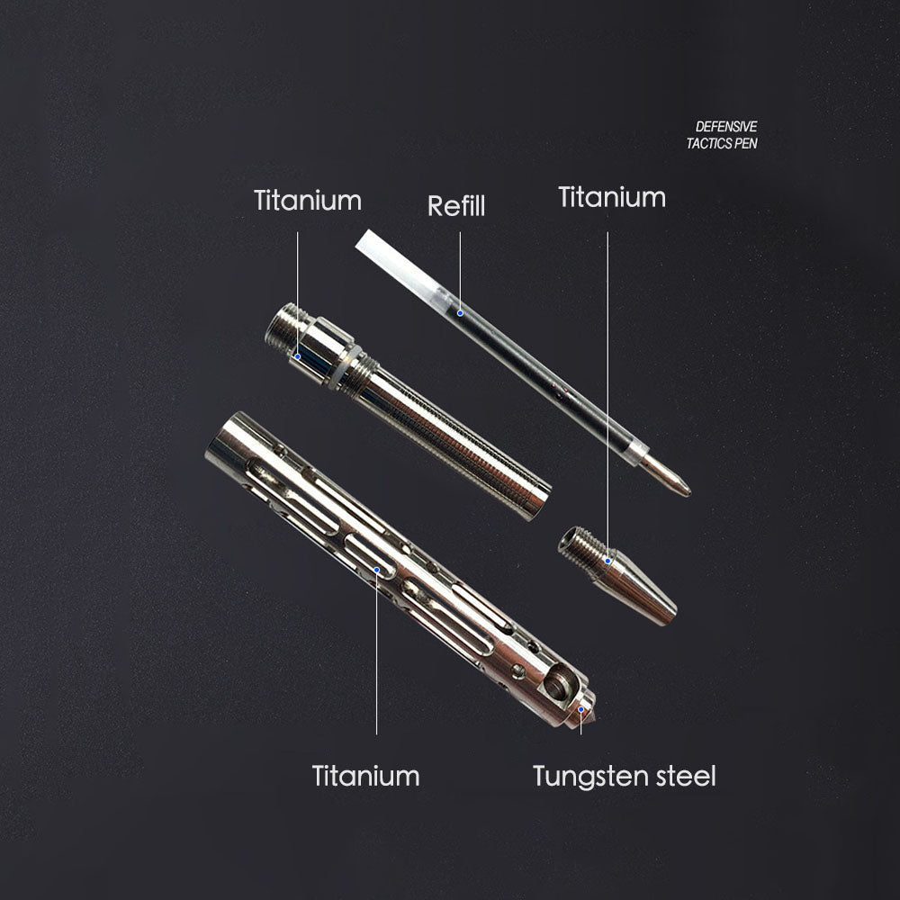 Mini Titanium Alloy Writing Defensive Tactical Pen Portable Pendant EDC Gift