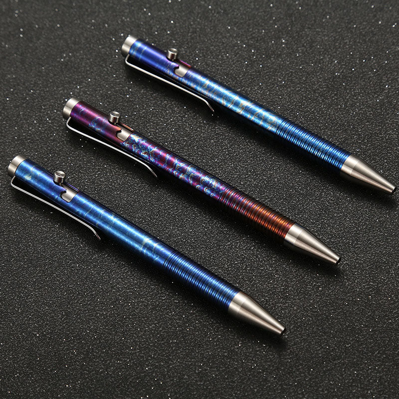 Retractable Ballpoint Pen Titanium Alloy Signature Executive Portable Pocket EDC