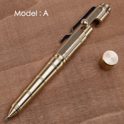 Quality Solid Brass Bolt Action Ball Point Pen Copper Art Craft Pocket EDC Gift