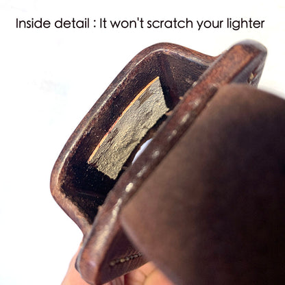 Hand made Genuine leather case fit zippo lighter Full grain cowhide pouch holder