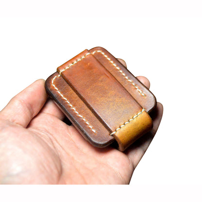 Hand made Genuine Leather Case For Zippo Lighter Full Grain Cowhide Pouch Holder
