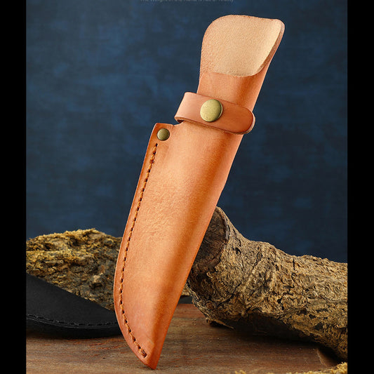 Hand Made Cow Leather Sheath For Straight Fixed Knife Scabbard Cover Belt Clip