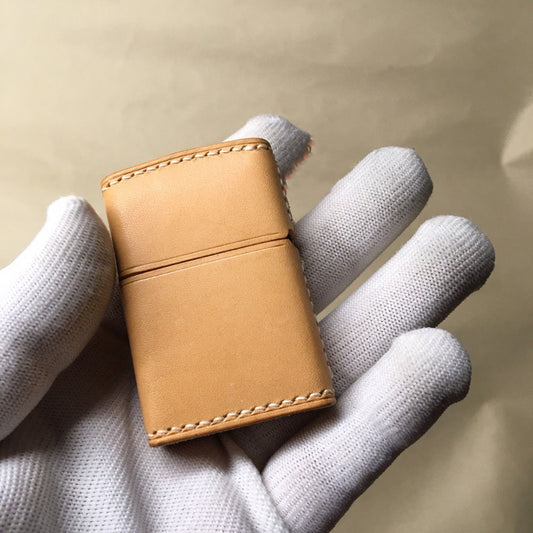 Hand Made Veg tanned Leather Craft Case For Zippo Lighter Cowhide Pouch Holder