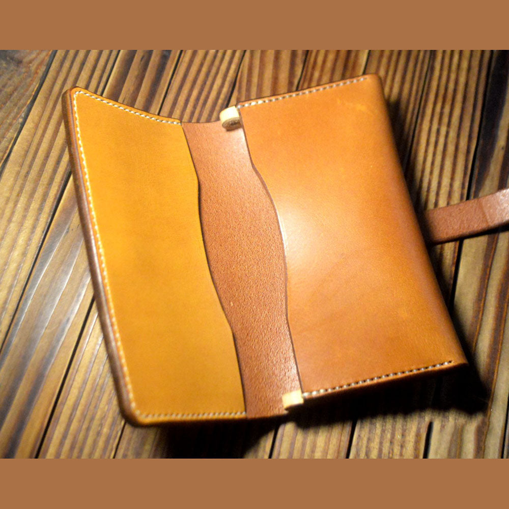 Hand made vegetable tanned leather craft long wallet handbags