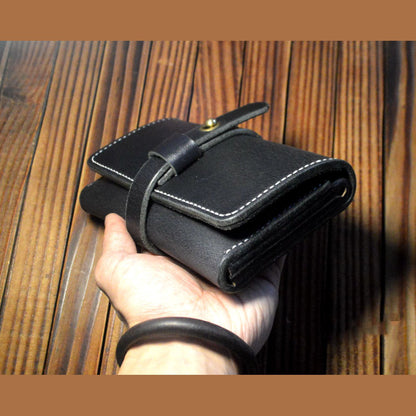 Hand made vegetable tanned leather craft long wallet handbags