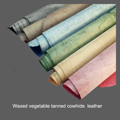 Fog Waxed vegetable tanned cowhide genuine leather material for handcraft DIY