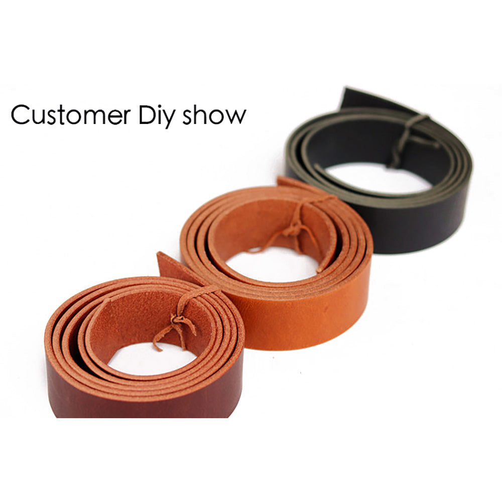 3~4mm Thick Vegetable Tanned Cowhide Genuine Leather Craft Sheath/Belt Material