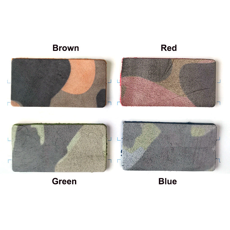 Camouflage Fog Waxed Vegetable Tanned retro oil rich Leather craft material DIY