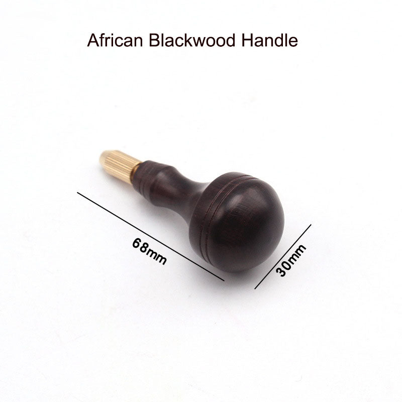 Leather Craft Wooden Handle Hand Sewing Needle Chisel Head Replaceable Awl Tools