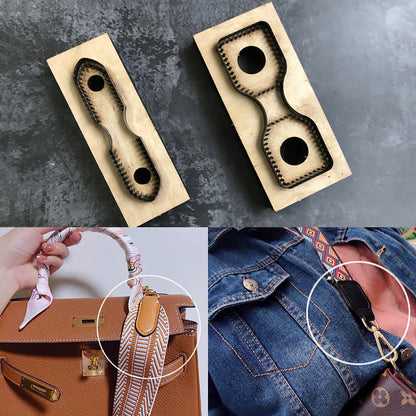 Leather craft Shoulder Belt Head Bag Strap End Template Cutting mould Cutter Die