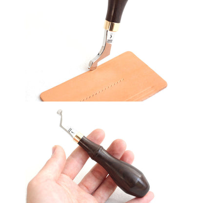 Leather Craft Edge Creaser Groover Fiexd spacing Press line Tool DIY