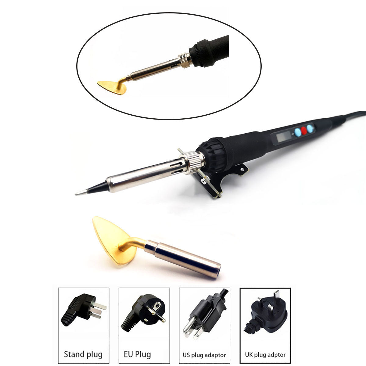 Handle Electric Soldering Iron Mini Leather Wrinkles Removing Smoothing 110~220V