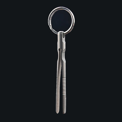 Portable Titanium Alloy Tweezers Craftsman Repair Mini Hand Tool Keychain EDC