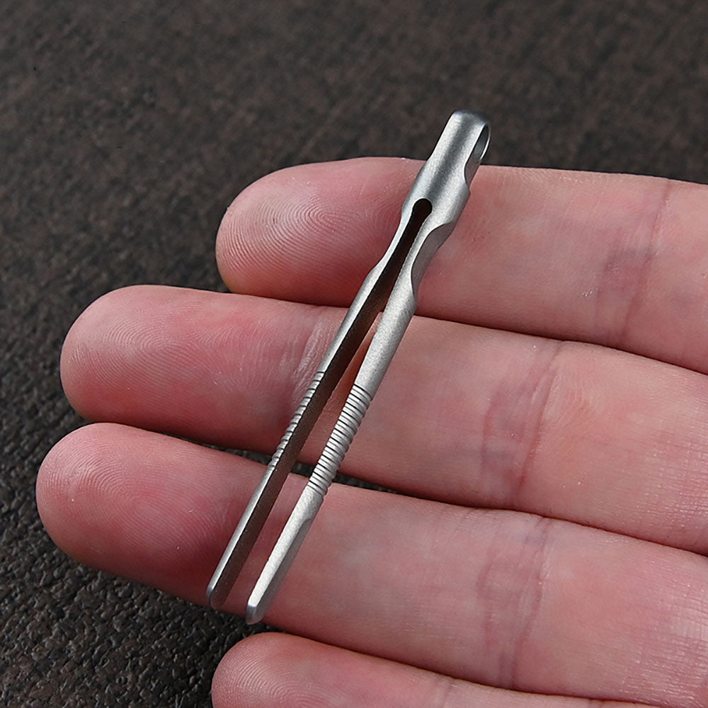 Portable Titanium Alloy Tweezers Craftsman Repair Mini Hand Tool Keychain EDC