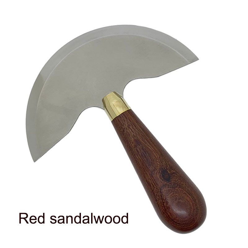 Half round blade Leather craft knife Ebony Wood handle skiving cutter Tool