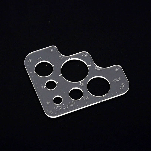 Acrylic protractor Leathercraft Fabrics DIY Arc design Tool fillet gau ...