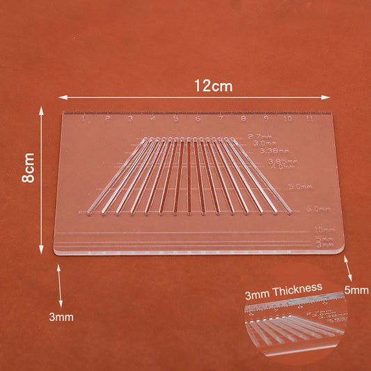 Leather craft Pricking Iron Holes Spacing Adjustment Template Positioning Ruler