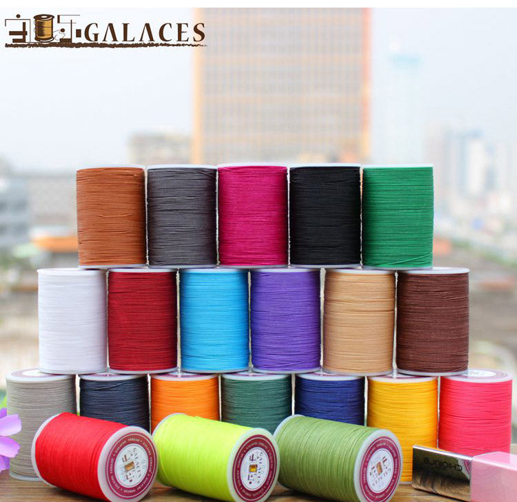 Professional 3 Strands Waxed Lined Thread 0.55mm 114M hand sewing leathercraft