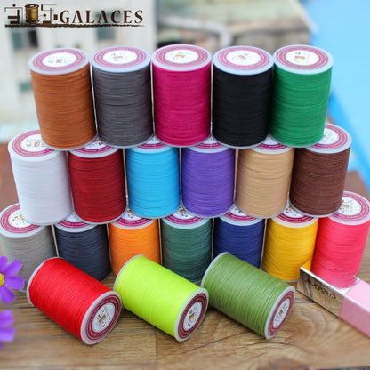 Professional 3 Strands Waxed Lined Thread 0.8mm 60M hand sewing leathercraft