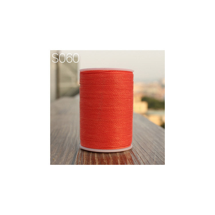 Professional 3 Strands Waxed Lined Thread 0.8mm 60M hand sewing leathercraft