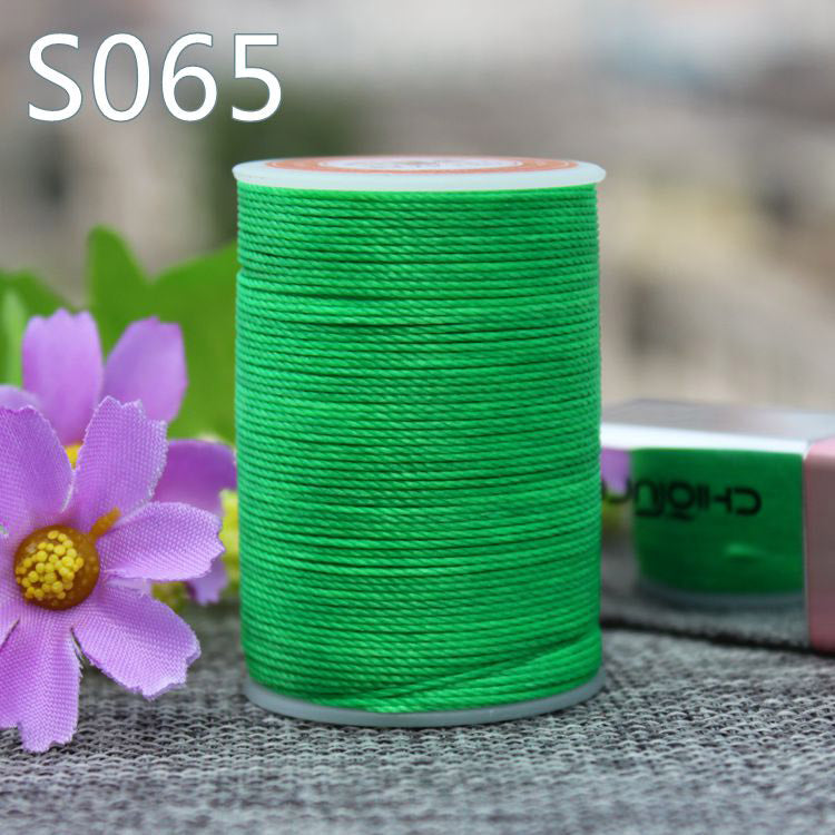 Professional 3 Strands Waxed Lined Thread 0.8mm 60M hand sewing leathercraft