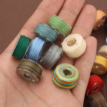 25pcs Colorful Leather Craft Hand Sewing Waxed Thread Spool 0.45mm 0.55mm 0.65m