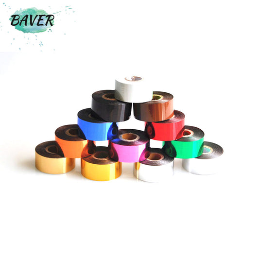 Hot Foil roll Stamping Gilt Paper Heat Transfer Anodized Gilded Paper leather pvc wood emboss logo Tool DIY 120M Length