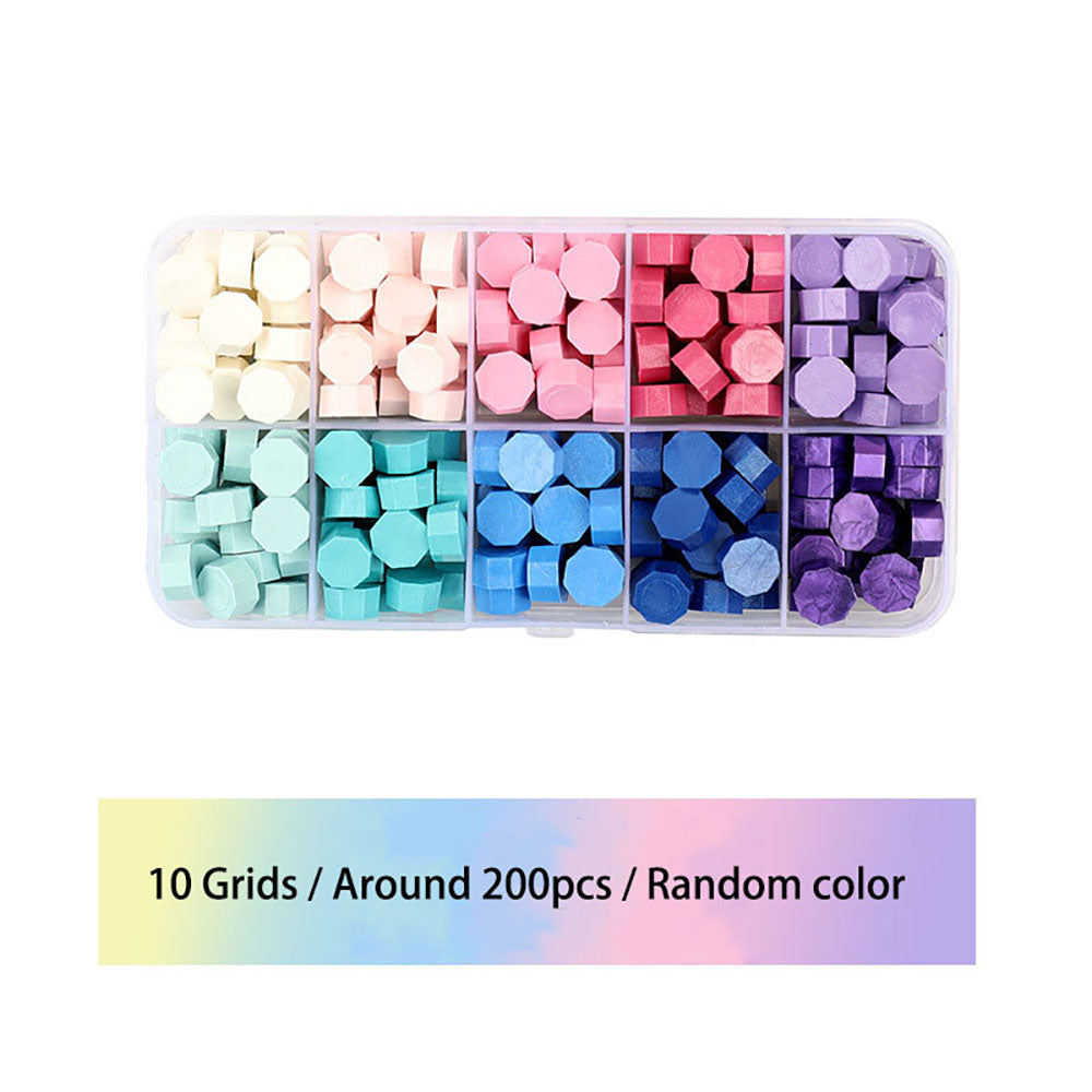 200/600 Pieces/500g Colorful Sealing Seal Stamp Wax Beads Kit Organizer Storage