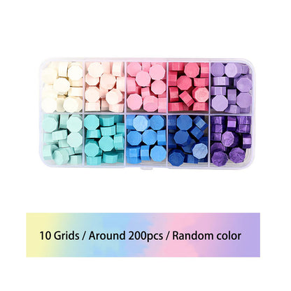 200/600 Pieces/500g Colorful Sealing Seal Stamp Wax Beads Kit Organizer Storage