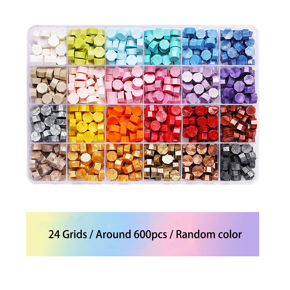 200/600 Pieces/500g Colorful Sealing Seal Stamp Wax Beads Kit Organizer Storage