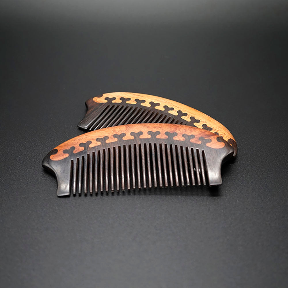 Wood Craft Rosewood Blackwood Traditional Art Spliching Comb Health Hair Therapy