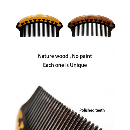 Wood Craft Rosewood Blackwood Traditional Art Spliching Comb Health Hair Therapy