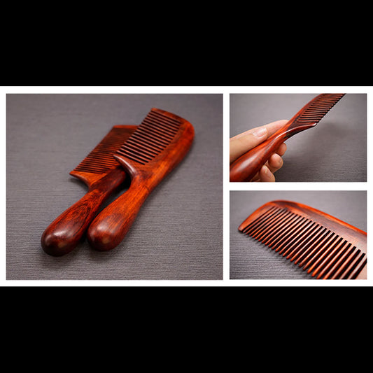 Wood Craft Rosewood Traditional Art Spliching Massage Comb Health Hair Therapy