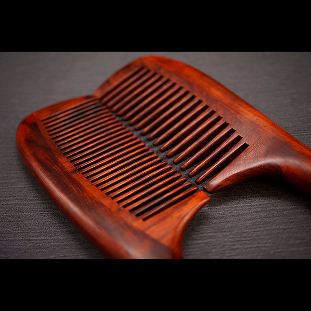 Wood Craft Rosewood Traditional Art Spliching Massage Comb Health Hair Therapy