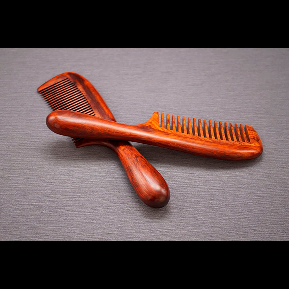 Wood Craft Rosewood Traditional Art Spliching Massage Comb Health Hair Therapy