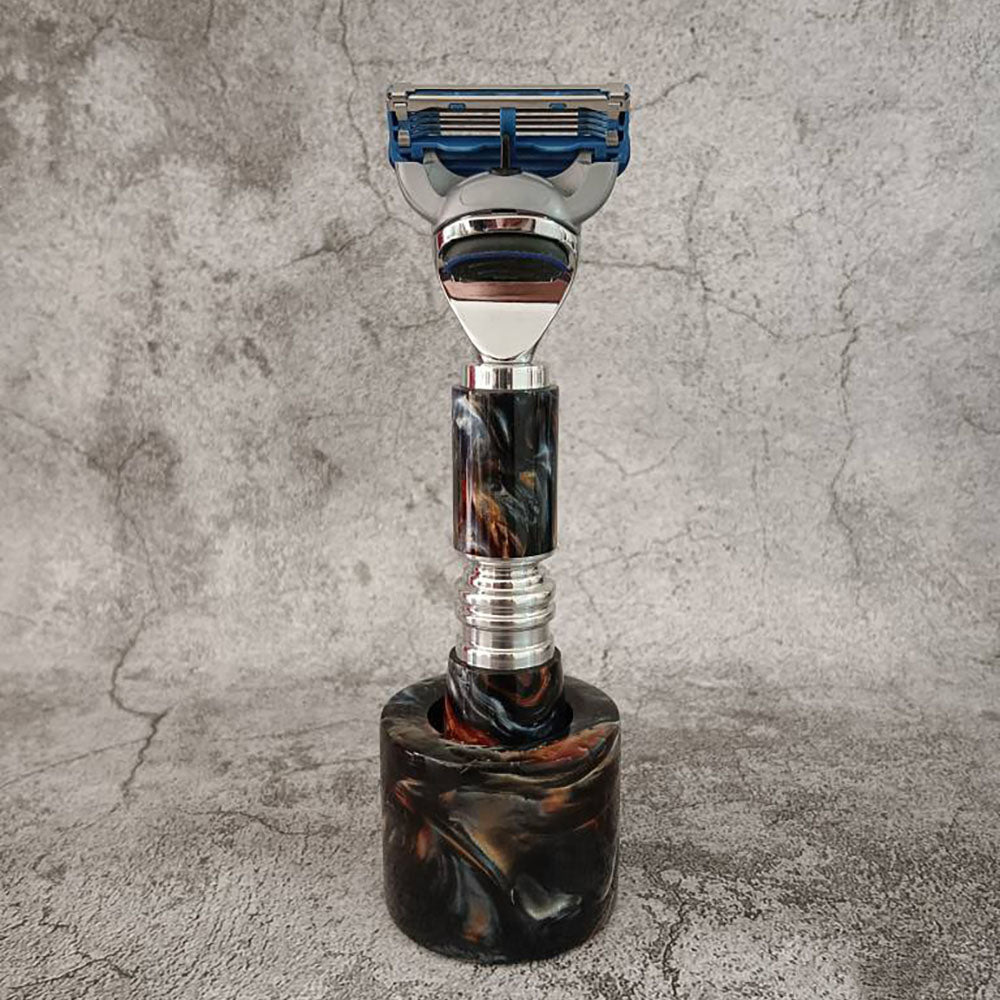 Custom made Resin Art Handle Razor Fit for Gillette Shaver Fusion 5 blades Gift